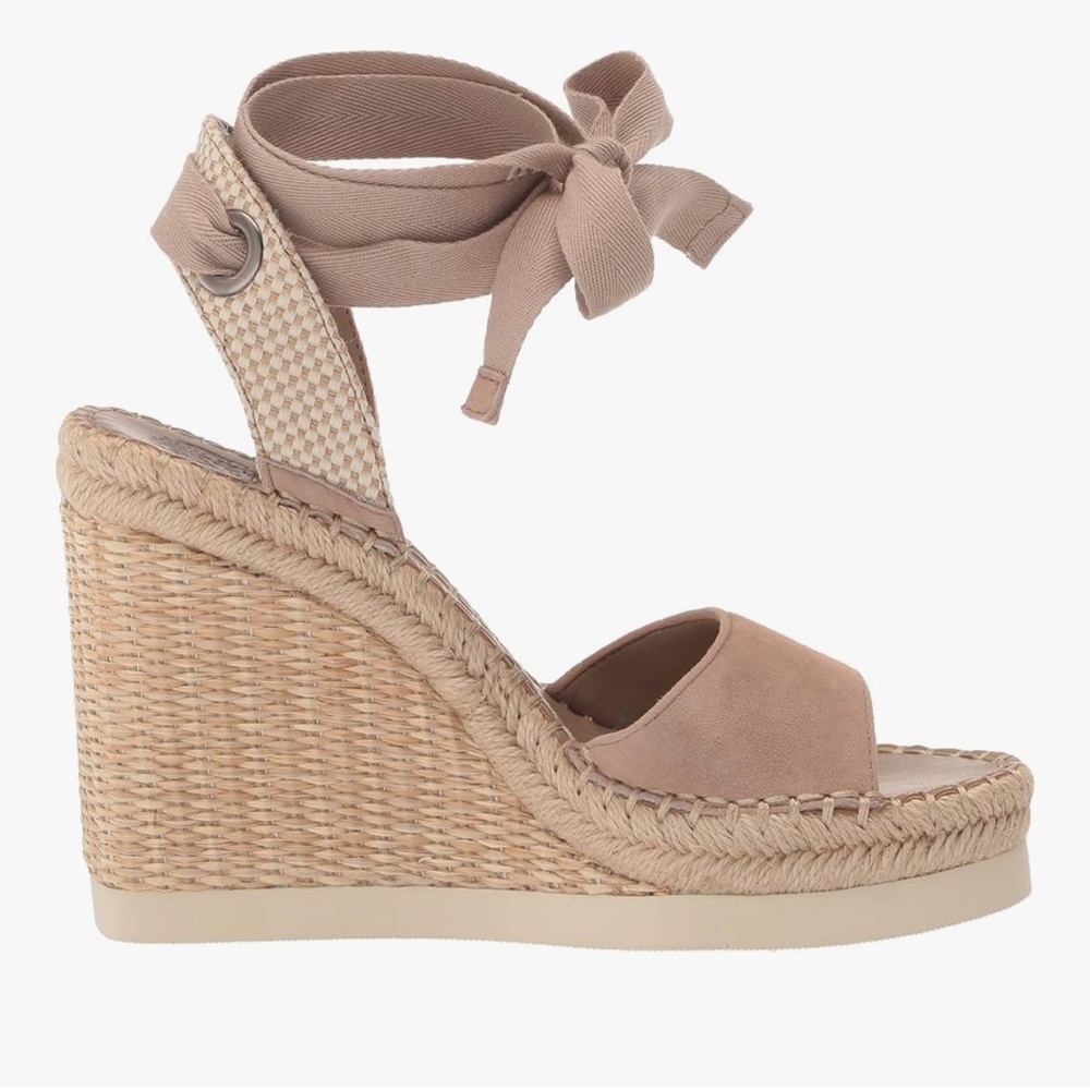 Vince Camuto Women's Taupe Espadrille Wedges - Picture 3 of 13